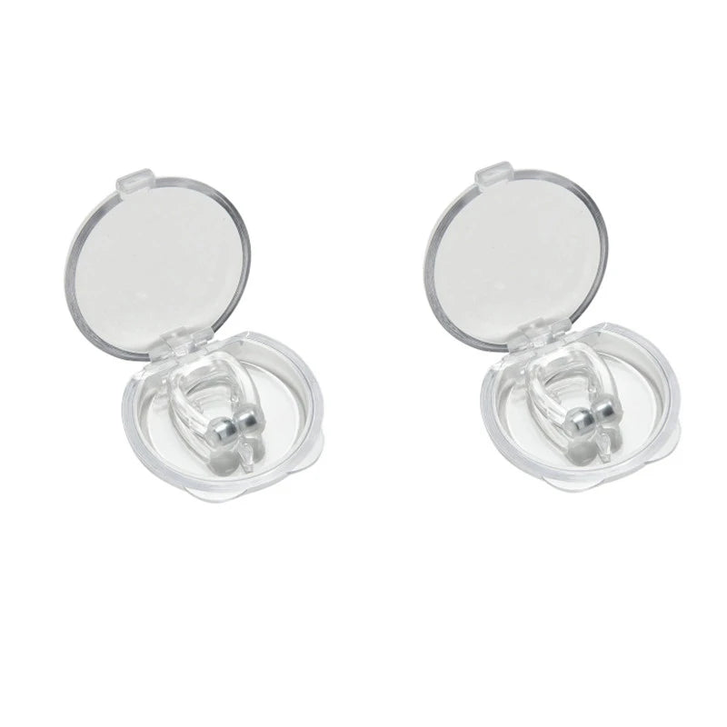 Anti Snore Stop Snoring Nose Clip Silicone Magnetic Sleep Tray Sleeping Aid Apnea Guard Night Device with Case Snoring Solution