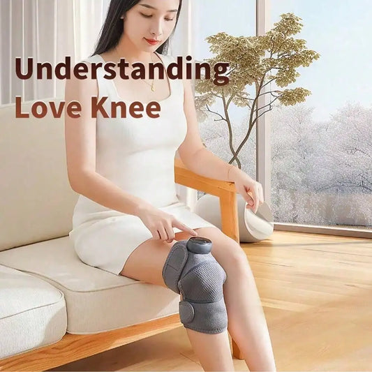 1 Rechargeable Heated Knee Massager, Adjustable 3D Fully Heated Knee Pad With Heating Mode And Adjustable Vibration