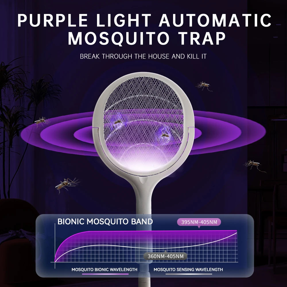 Six in One Mosquito Swatter Mosquito Swatter With Adjustable Angle Rechargeable Household Mosquito Repellent Electric Fly