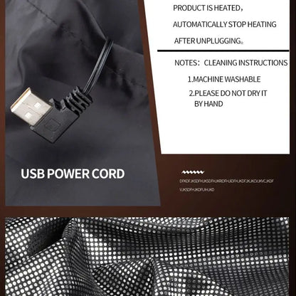 9-Zone Heated Vest USB Electric Jacket - Men & Women Winter Thermal Wear
