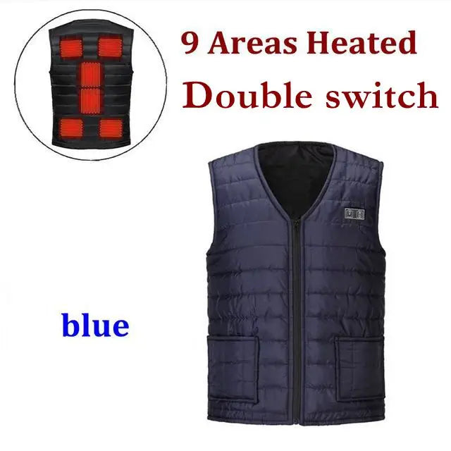 Heated Vest 9-Zone Smart Heating - Men & Women Winter Thermal Jacket