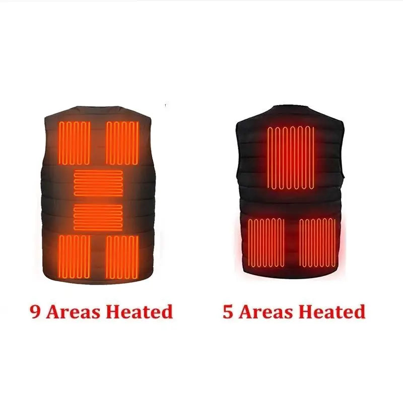 Heated Vest 9-Zone Smart Heating - Men & Women Winter Thermal Jacket