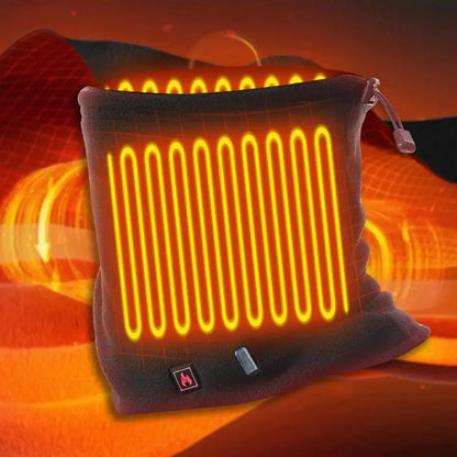 USB Heated Velvet Scarf - Type-C Neck Warmer with 3-Speed Temperature Control