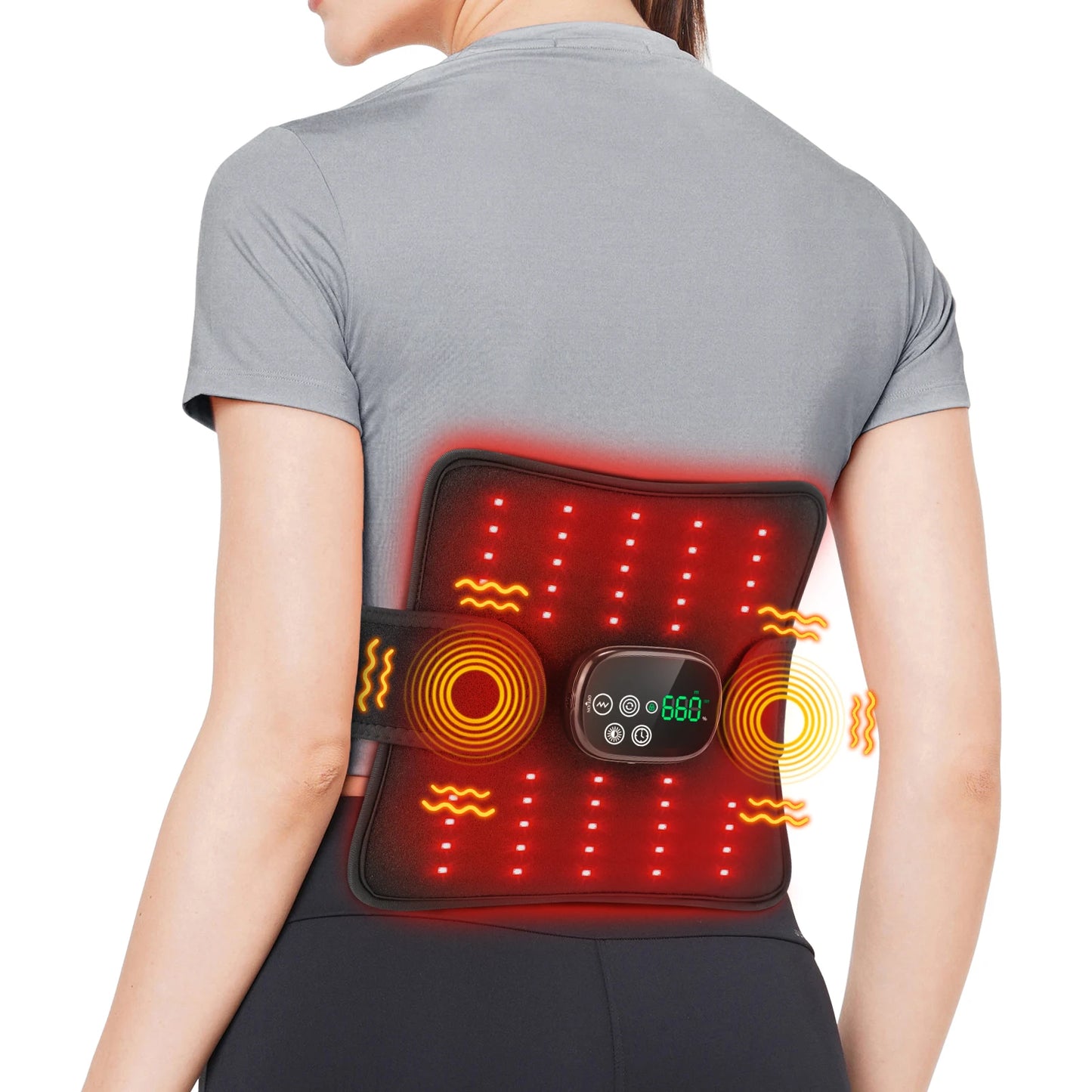 Wireless Electric Knee Massager - Red Light Heating & Vibration Therapy