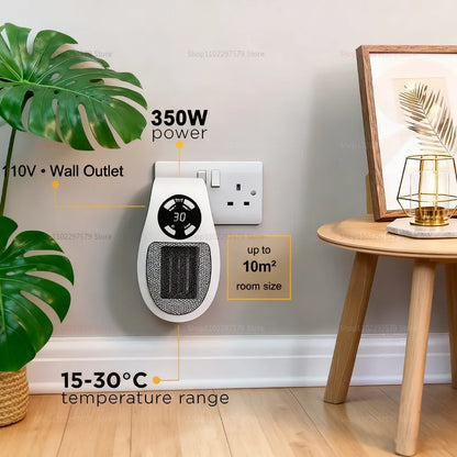 Wall Mounted Electric Heater for Winter Warm Air Blower Room Space Heater Efficient Warmth Convenient Indoor Heating Appliance