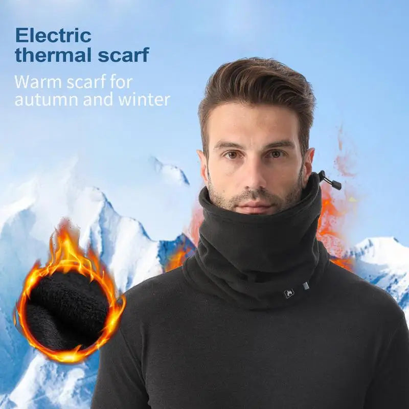 USB Heated Velvet Scarf - Type-C Neck Warmer with 3-Speed Temperature Control