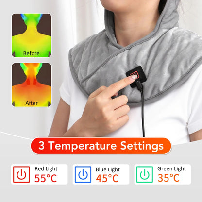 Electric Heating Shoulder Neck Pad - Therapeutic Heat for Pain Relief & Muscle Tension