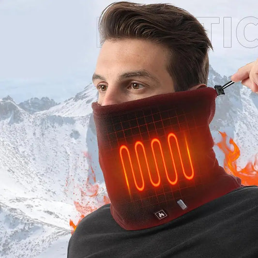 USB Heated Velvet Scarf - Type-C Neck Warmer with 3-Speed Temperature Control