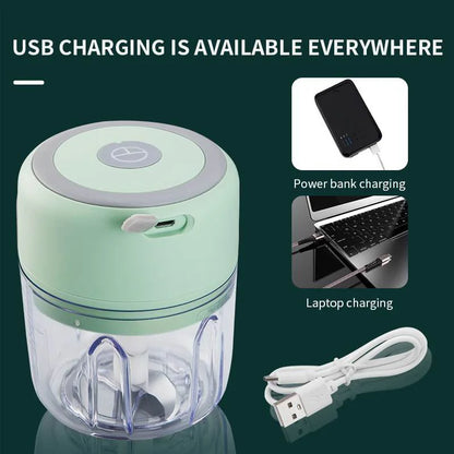 Grinder Household Rechargeable Multifunction Meat Vegetable Garlic And Ginger Crusher Mini Cordless Food Electric Grinder