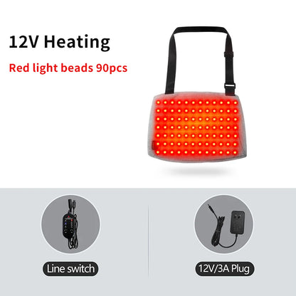 Heated Uterus Warmer Belt with Red Light Therapy - Menstrual Pain Relief Massager