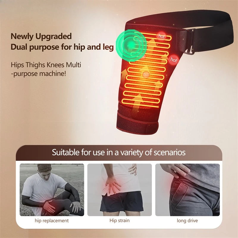 Heated Hip Wrap with Massage - Pain Relief & Recovery