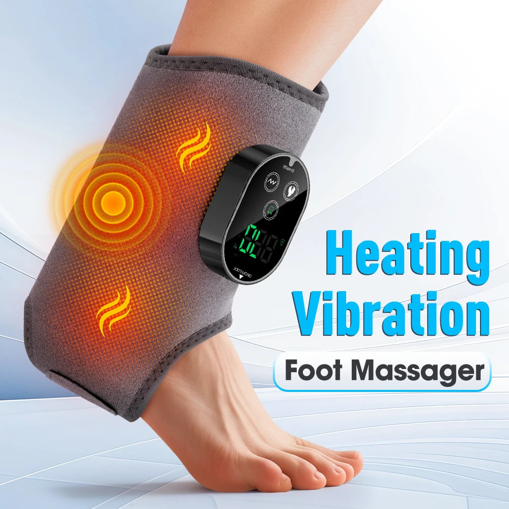 Electric Heated Ankle Wrist Brace - Vibration Massage Therapy