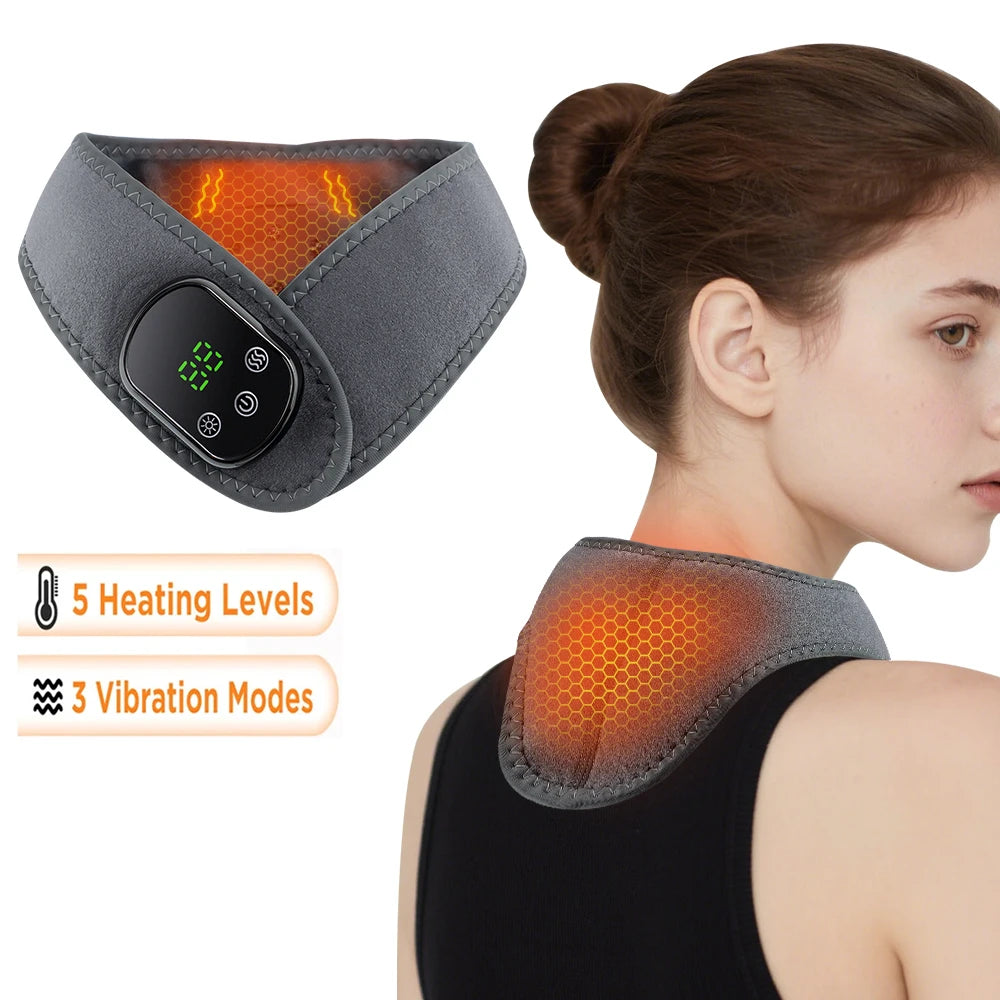 Electric Heated Ankle Wrist Brace - Vibration Massage Therapy