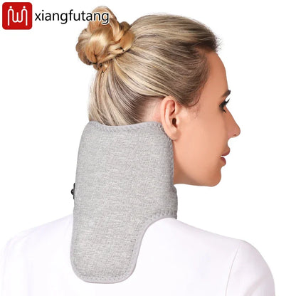 Red Light Therapy Neck Massager - Electric Heating & Vibration for Pain Relief