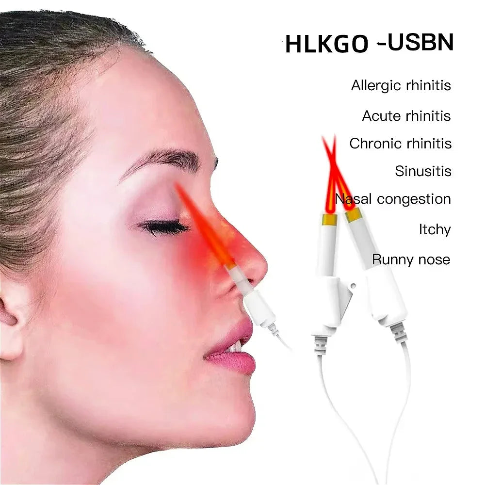 Red Light Therapy Nose Clip - Rhinitis Treatment Device for Home Use