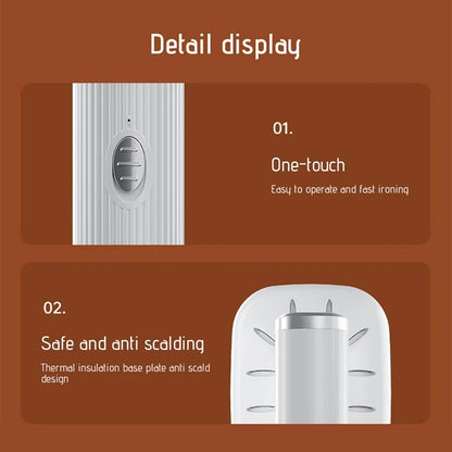 Portable Travel Steamer for Clothes - Mini Handheld Steam Iron with 180° Rotation