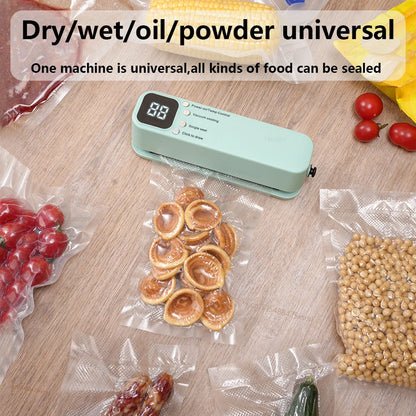 Vacuum Sealer Portable Mini Food Sealer USB Rechargeable Wireless Food Package Plastic Bags Automatic Vacuum Sealing Machine
