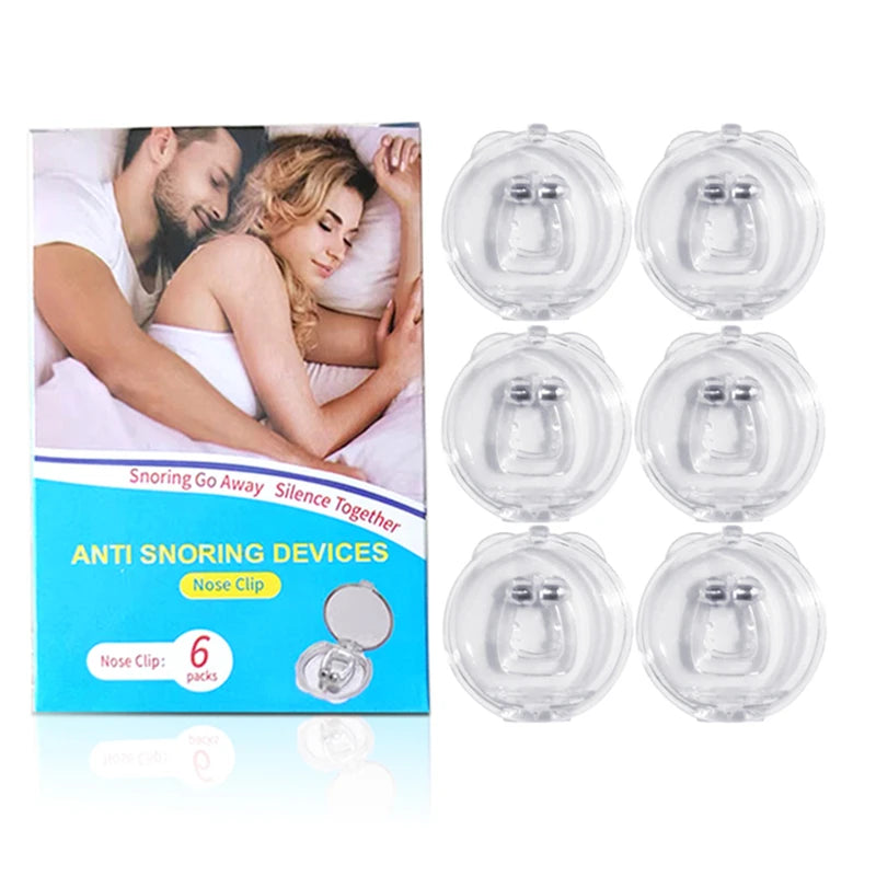 Anti Snore Stop Snoring Nose Clip Silicone Magnetic Sleep Tray Sleeping Aid Apnea Guard Night Device with Case Snoring Solution