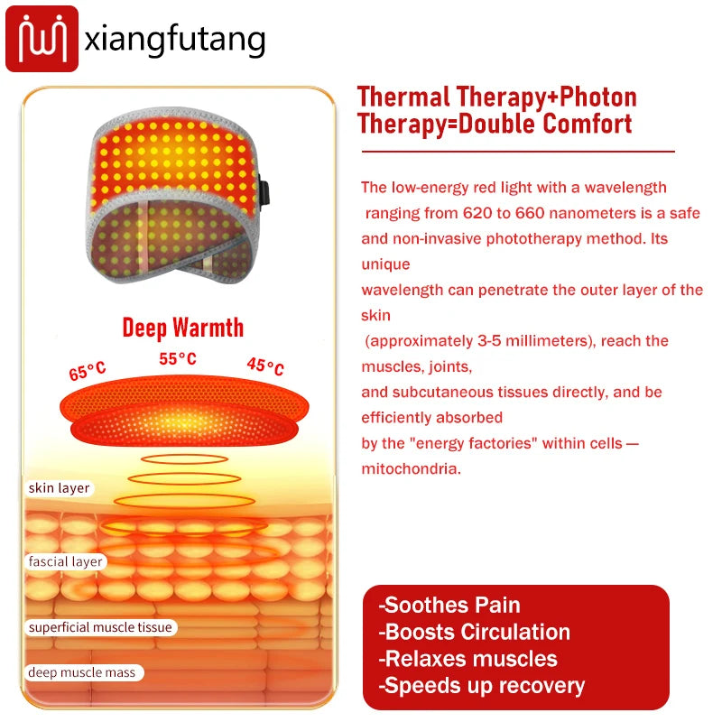 Red Light Heating Headband for Migraine Relief & Headache Pain