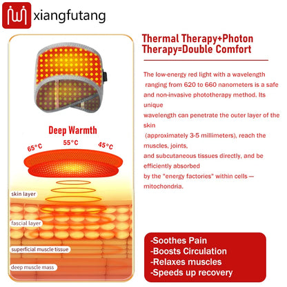 Red Light Heating Headband for Migraine Relief & Headache Pain