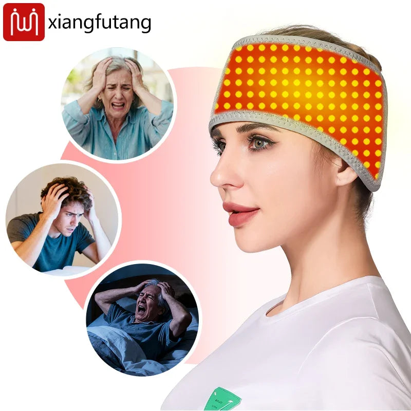 Red Light Heating Headband for Migraine Relief & Headache Pain