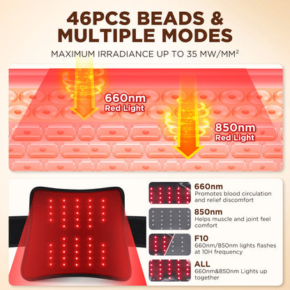 Wireless Electric Knee Massager - Red Light Heating & Vibration Therapy