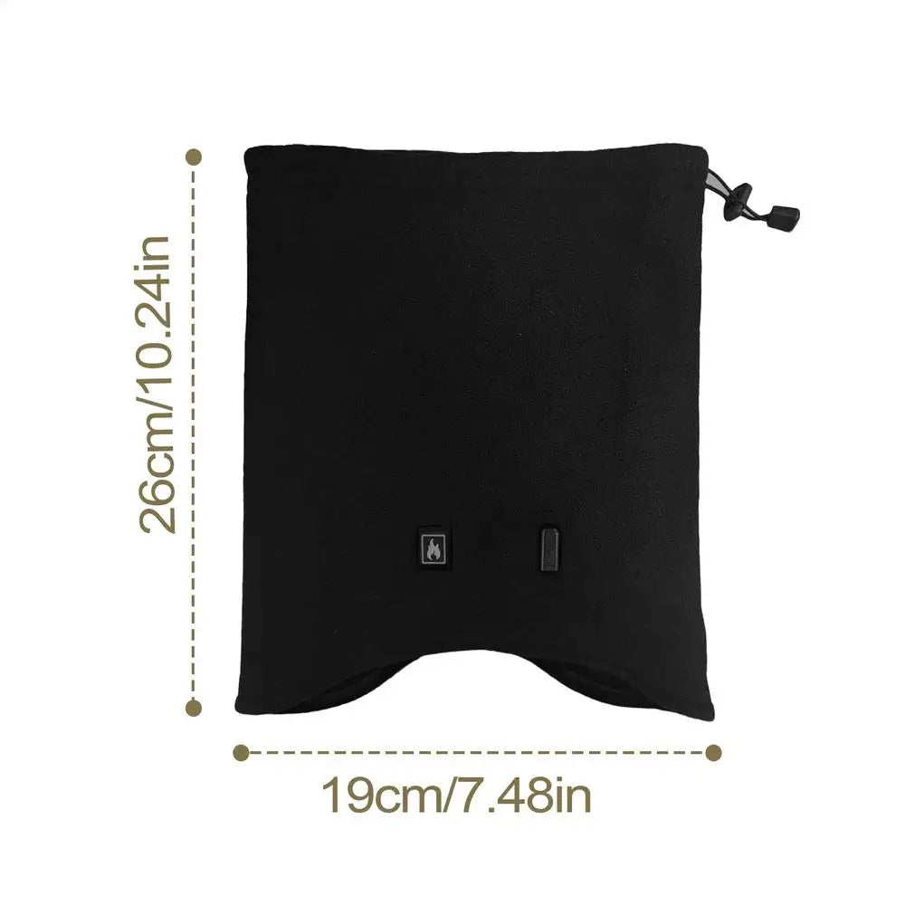 USB Heated Velvet Scarf - Type-C Neck Warmer with 3-Speed Temperature Control