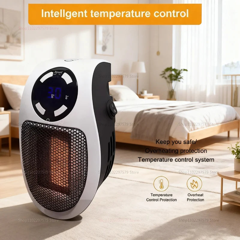 Wall Mounted Electric Heater for Winter Warm Air Blower Room Space Heater Efficient Warmth Convenient Indoor Heating Appliance