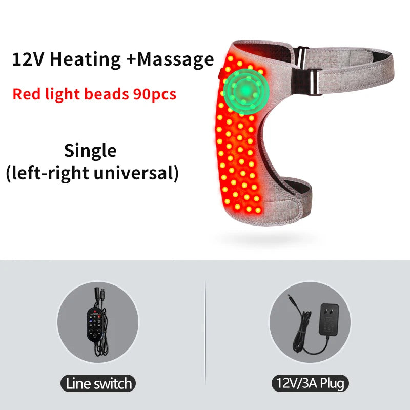 Red Light Heating Hip Support - Vibration Massager for Joint Pain Relief