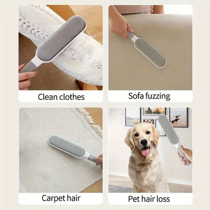 Double-Sided Pet Hair Remover, Manual Electrostatic Sticky Lint Brush, for Cat, Clothing, Sofa, Furniture,  Carpet Cleaning