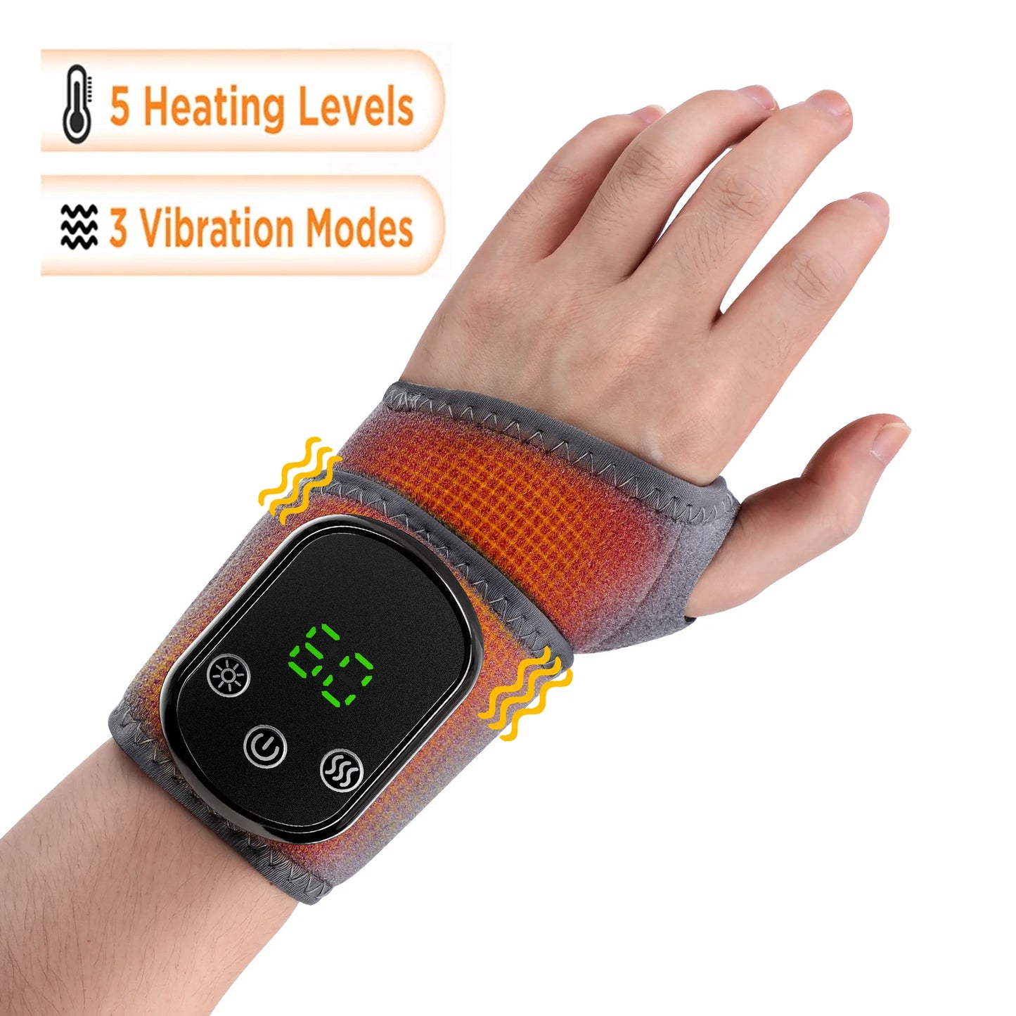 Electric Heated Ankle Wrist Brace - Vibration Massage Therapy