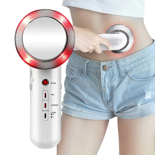 3 IN 1 Ultrasonic Cavitation EMS Body Slimming Massager Fat Burner