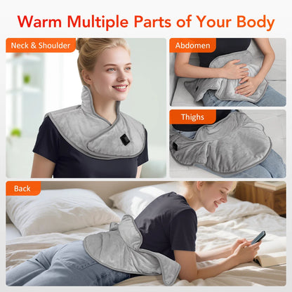 Electric Heating Shoulder Neck Pad - Therapeutic Heat for Pain Relief & Muscle Tension