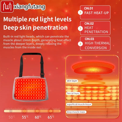 Heated Uterus Warmer Belt with Red Light Therapy - Menstrual Pain Relief Massager