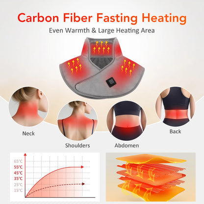 Electric Heating Shoulder Neck Pad - Therapeutic Heat for Pain Relief & Muscle Tension