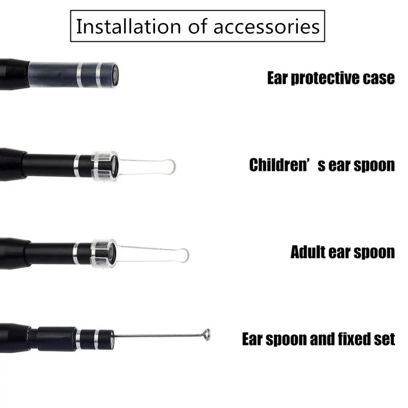 USB HD Mini Camera Electronic Ear Spoon Endoscope Cleaner Earwax Removal Cleaning Tool Intelligent Visual Ear Picking Spoon