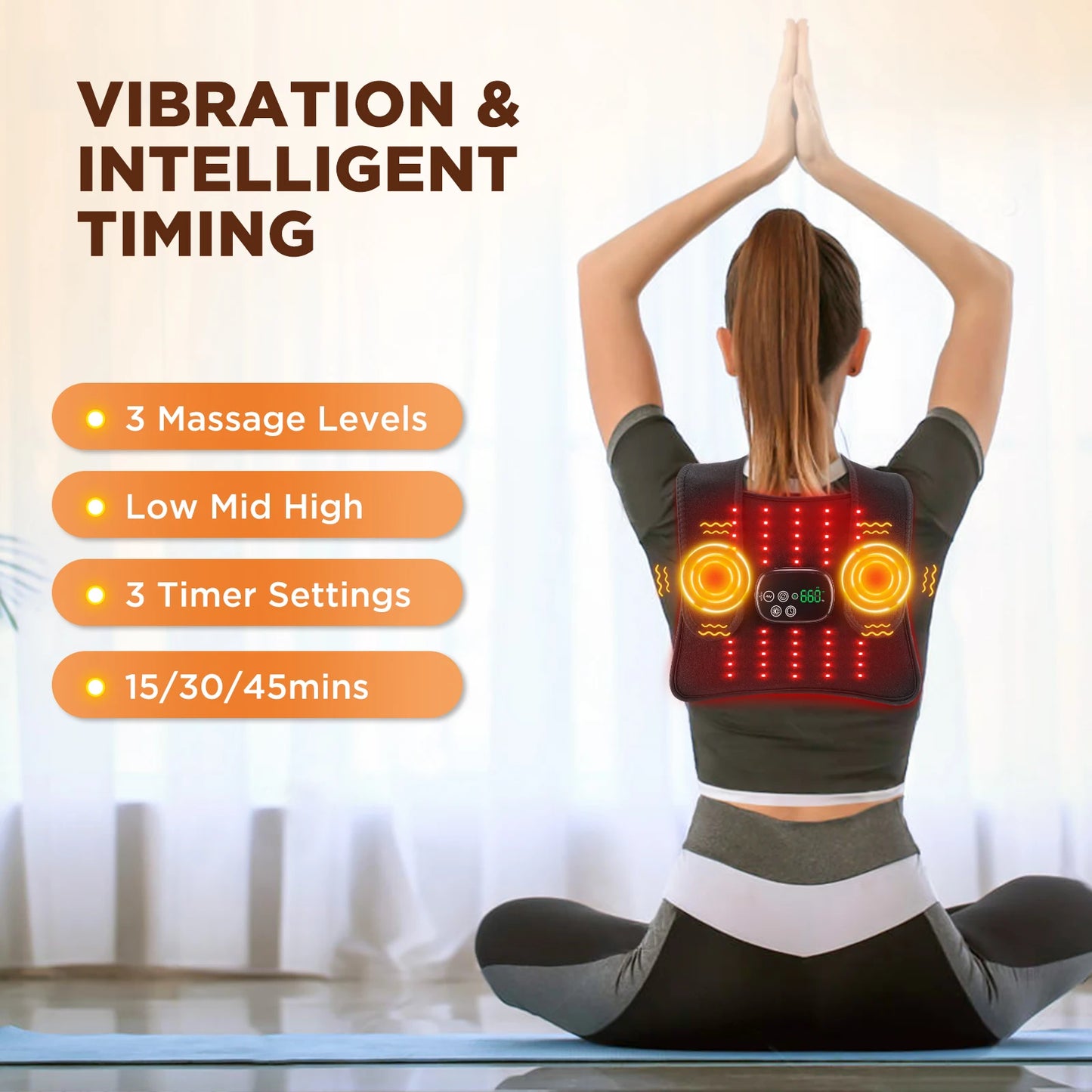 Wireless Electric Knee Massager - Red Light Heating & Vibration Therapy