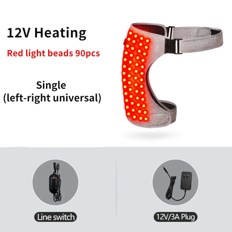 Red Light Heating Hip Support - Vibration Massager for Joint Pain Relief