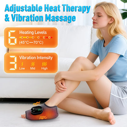 Electric Heated Ankle Wrist Brace - Vibration Massage Therapy