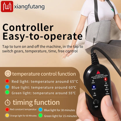 Heated Uterus Warmer Belt with Red Light Therapy - Menstrual Pain Relief Massager