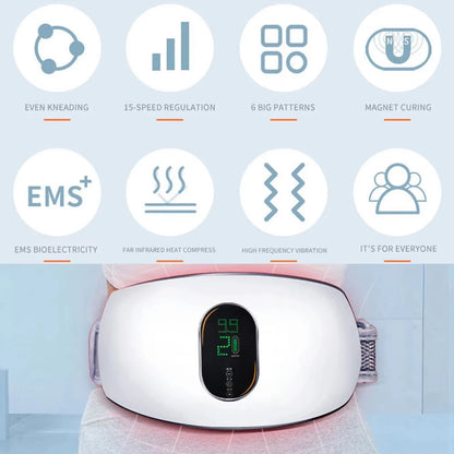 Rechargeable Waist Slimming Belt - Electric Fitness Massager for Body Shaping