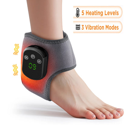 Electric Heated Ankle Wrist Brace - Vibration Massage Therapy